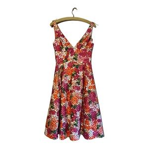 Monique Lhuillier Dress | Pink Orange floral | Wedding Prom Bridal | Size 0 NWT